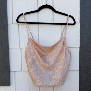 Forever 21 Blush Pink Satin Cowl Neck Cami